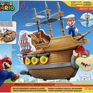 Nintendo Super Mario Deluxe Air Ship Playset w/Mario Action Figure